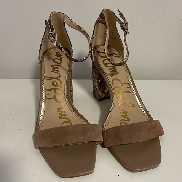 SAM EDELMAN ANIMAL PRINT BLOCK HEEL SANDAL - 8.5 - Picture 4 of 4